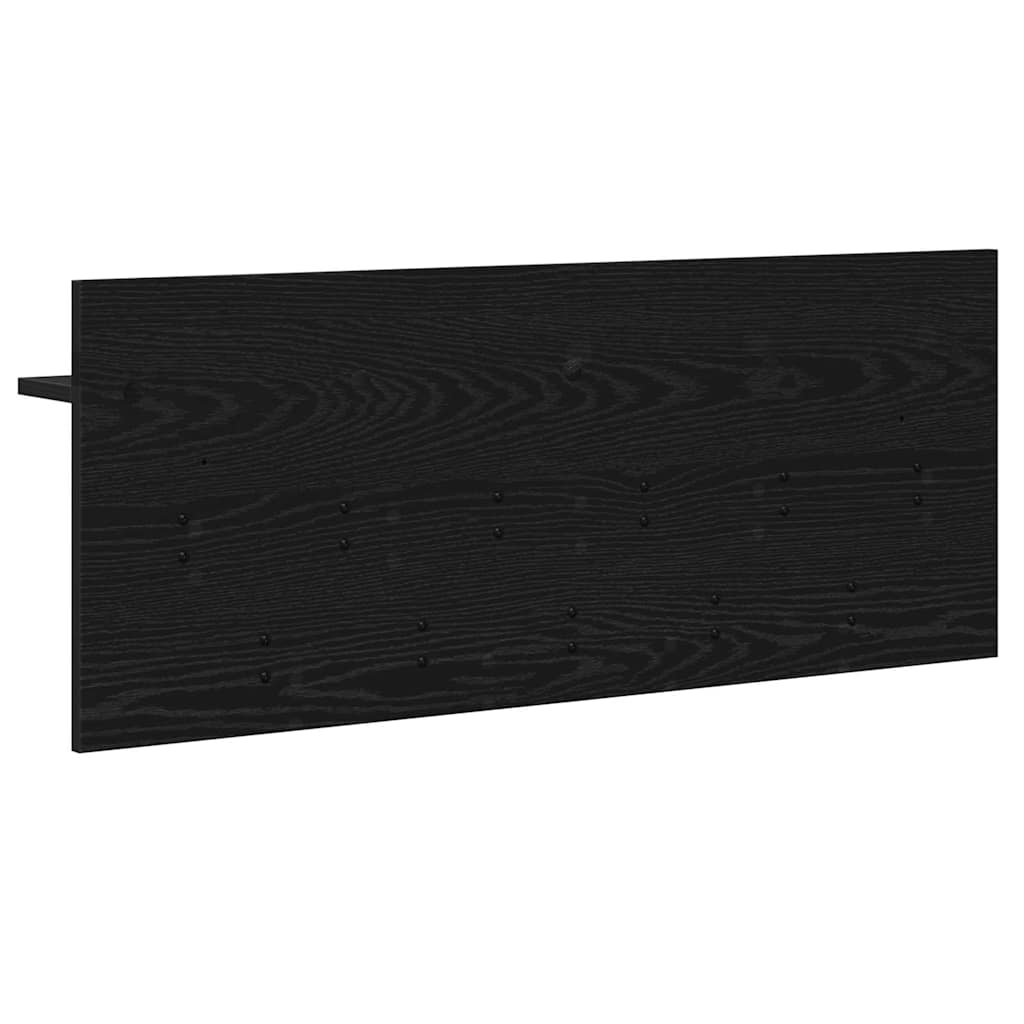 Porte-manteau mural avec étagère Chêne noir Bois d'ingénierie