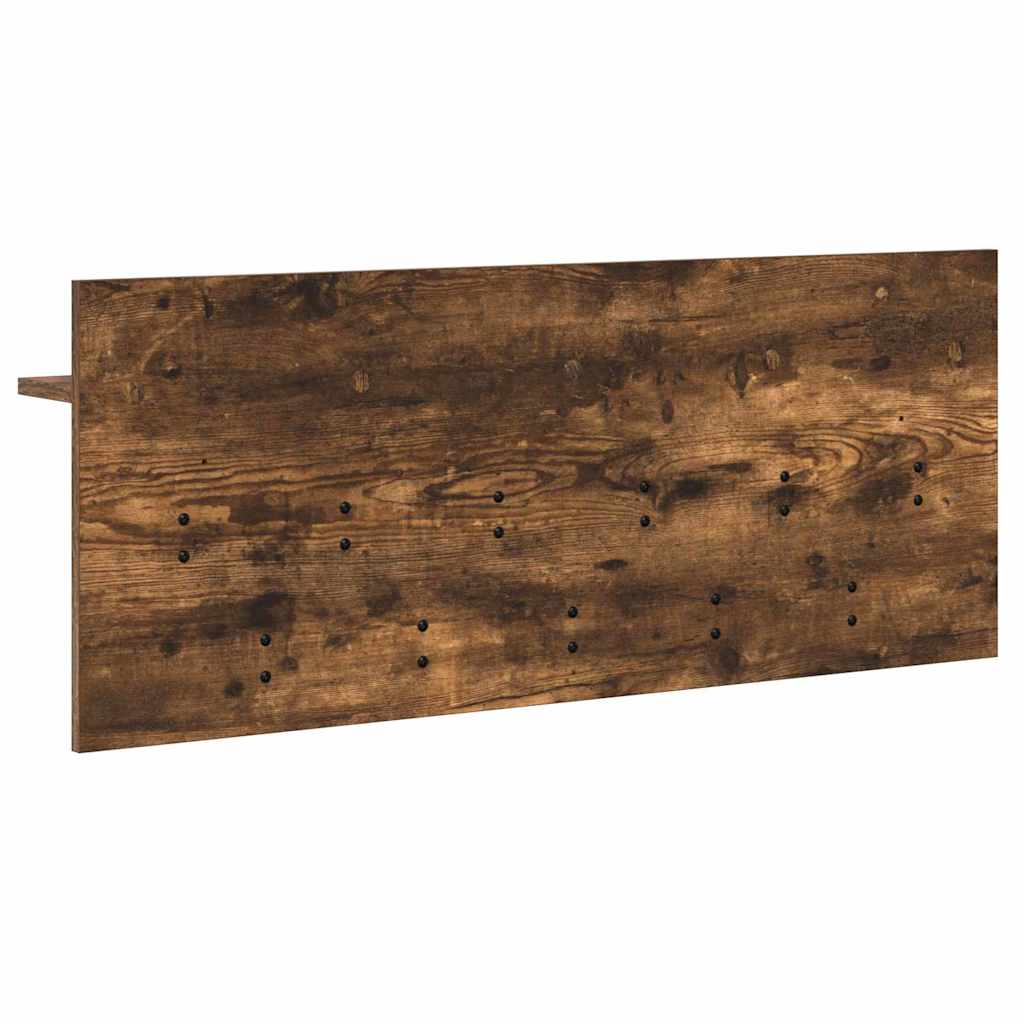 Porte-manteau mural avec étagère Chêne fumé Bois d'ingénierie