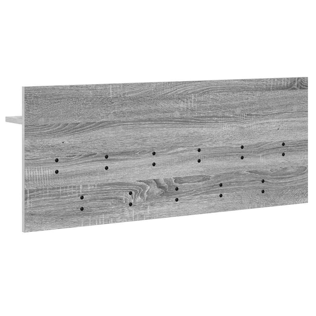 Porte-manteau mural avec étagère Sonoma gris Bois d'ingénierie