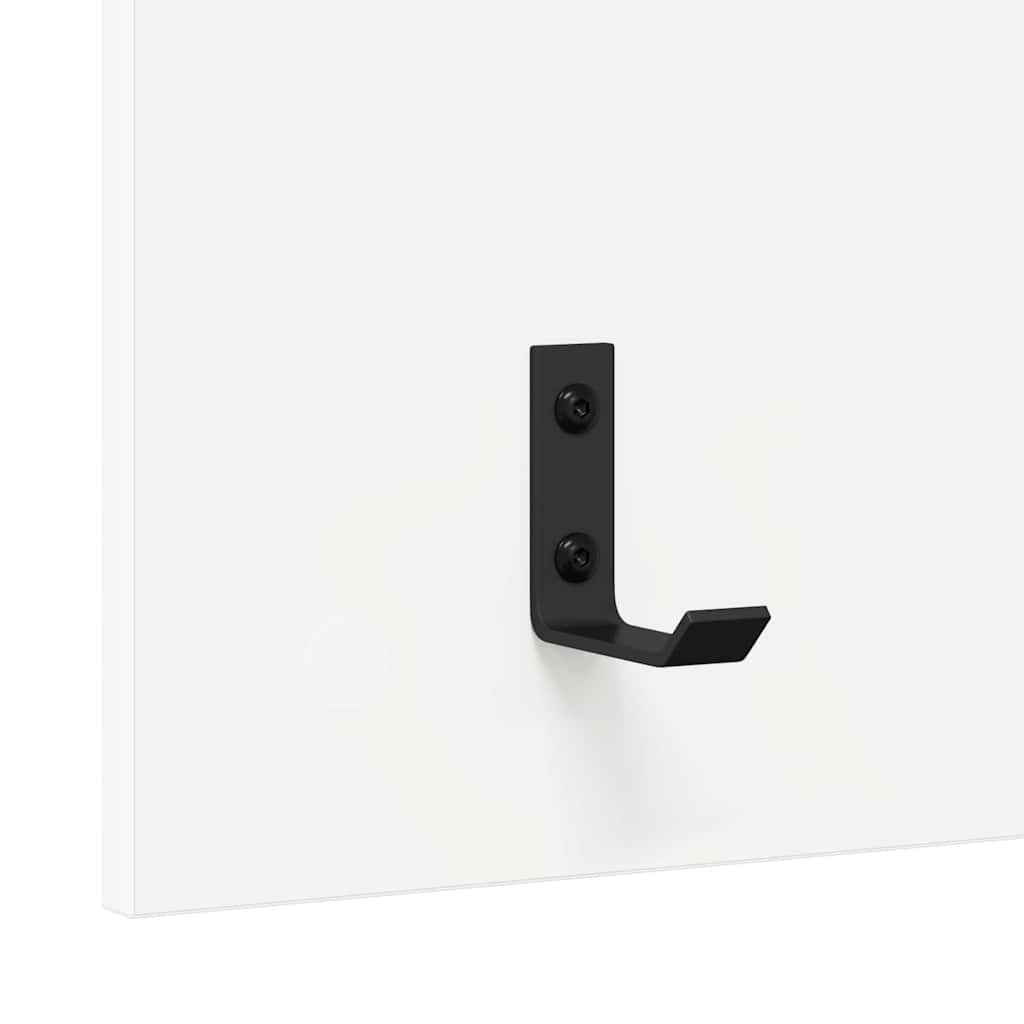 Porte-manteau mural Blanc 90 x 40 x 10 cm Bois d'ingénierie