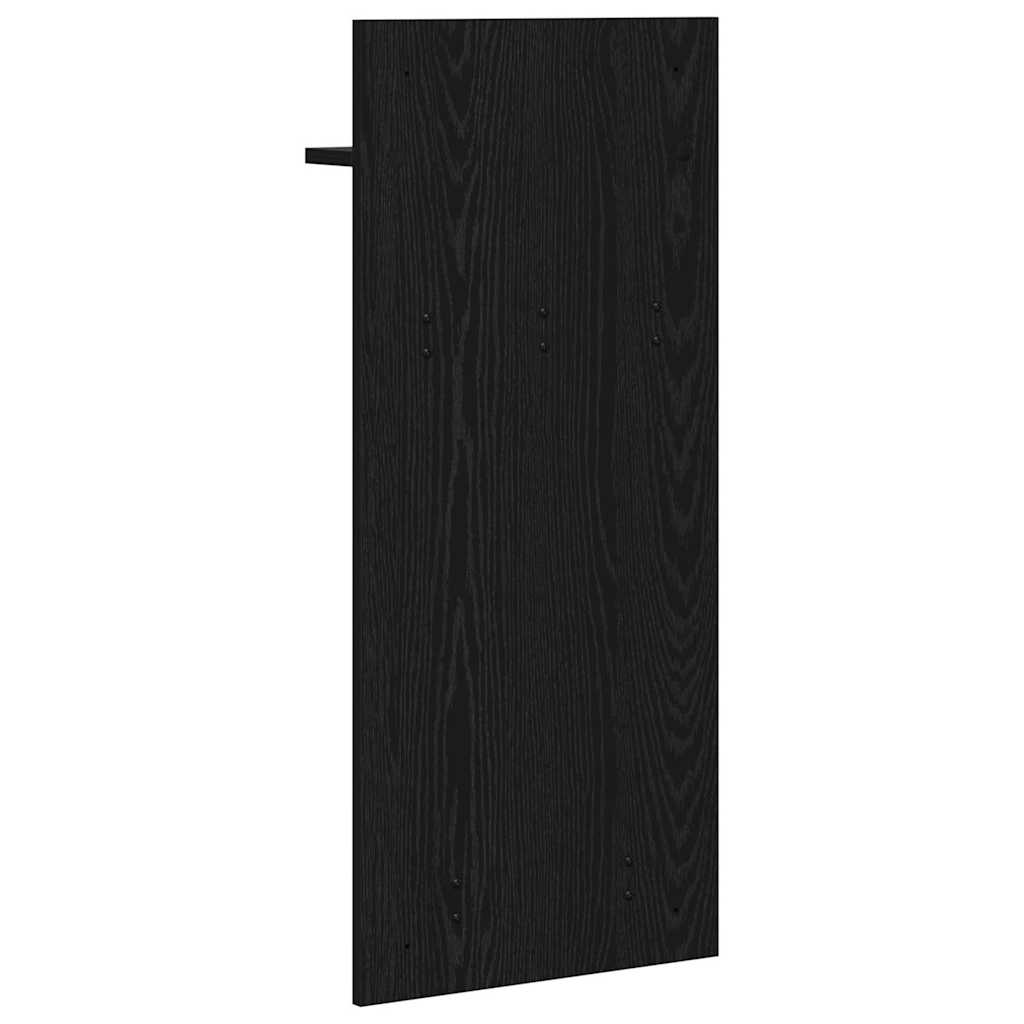 Porte-manteau mural avec étagère Chêne noir 90 x 40 x 10 cm