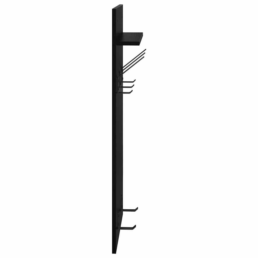 Porte-manteau mural avec étagère Chêne noir 90 x 40 x 10 cm