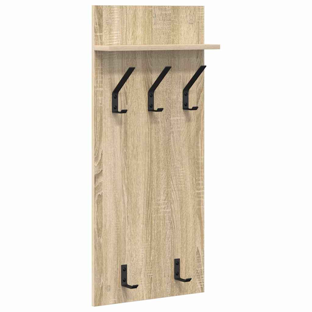 Porte-manteau mural avec étagère Chêne sonoma 90 x 40 x 10 cm