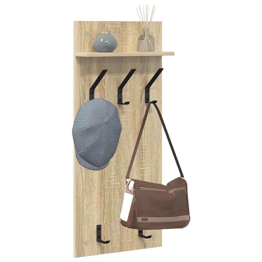Porte-manteau mural avec étagère Chêne sonoma 90 x 40 x 10 cm