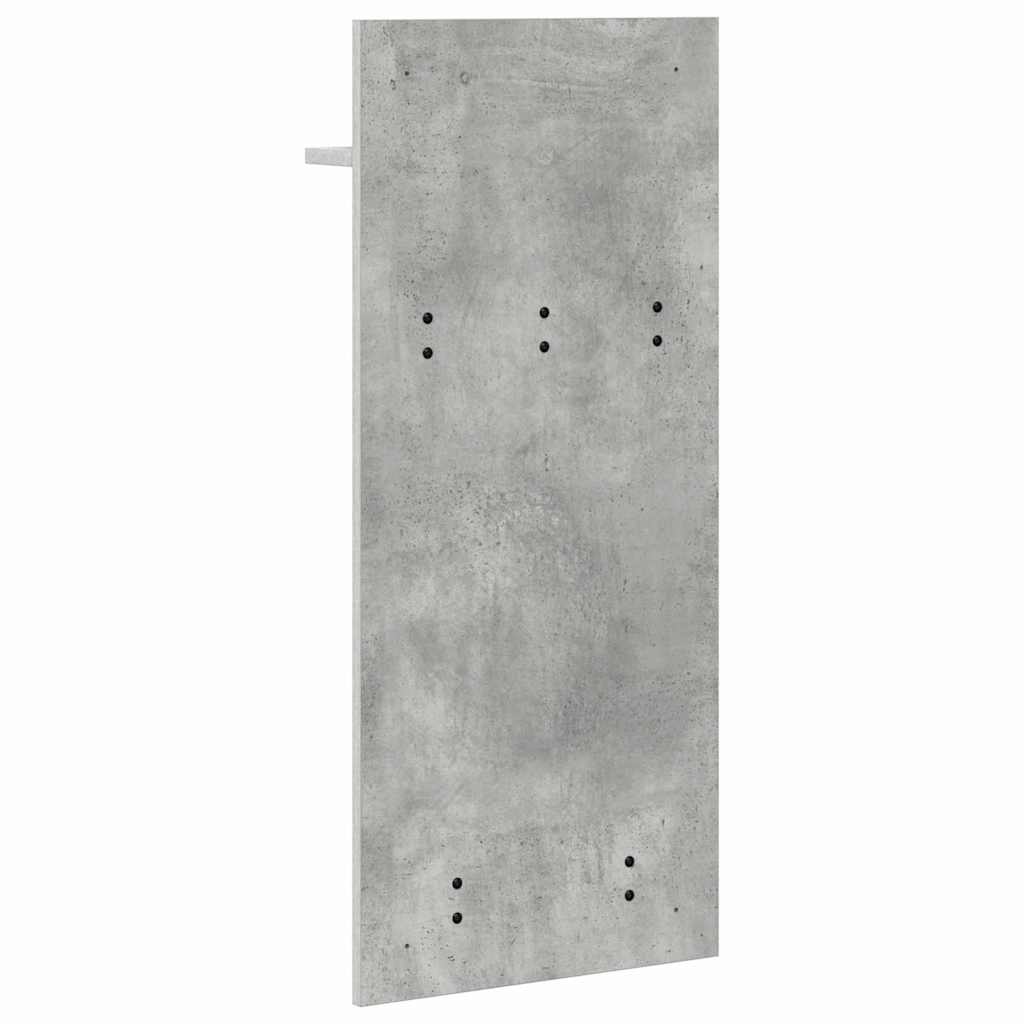 Porte-manteau mural avec étagère Gris béton 90 x 40 x 10 cm