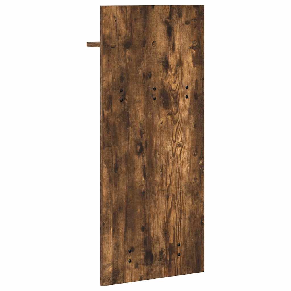 Porte-manteau mural avec étagère Chêne fumé 90 x 40 x 10 cm