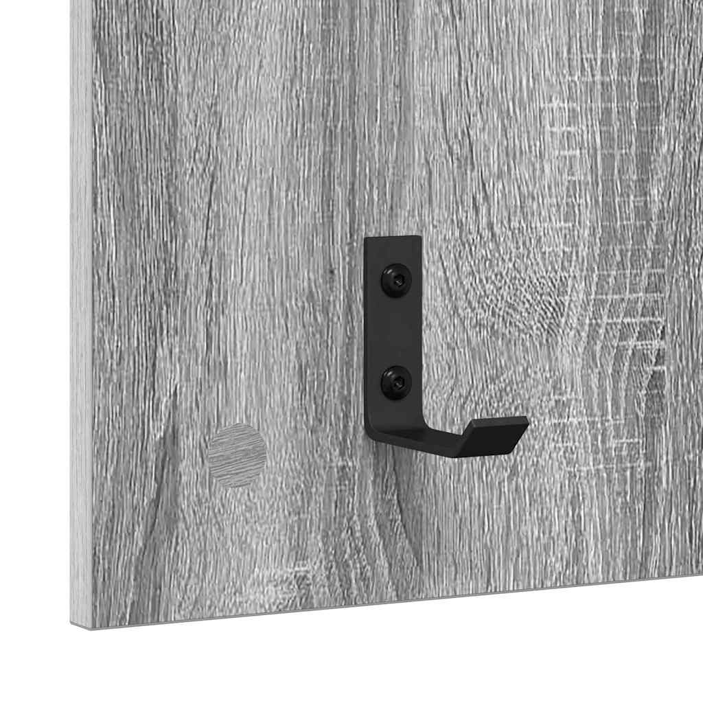 Porte-manteau mural avec étagère Sonoma gris 90 x 40 x 10 cm