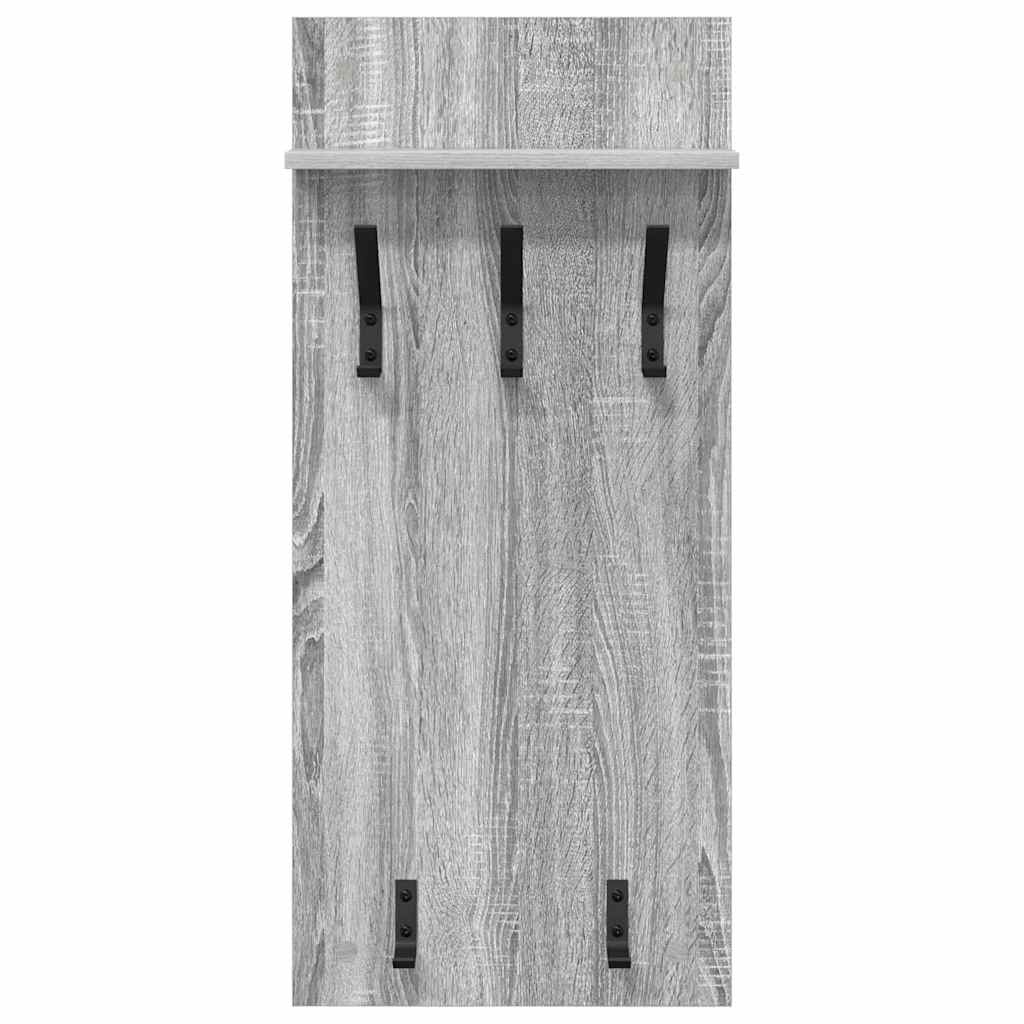 Porte-manteau mural avec étagère Sonoma gris 90 x 40 x 10 cm