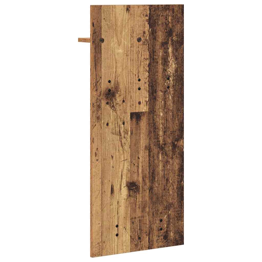 Porte-manteau mural avec étagère Bois ancien 90 x 40 x 10 cm