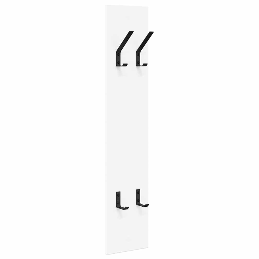 Porte-manteau mural Blanc 20 x 1.5 x 100 cm Bois d'ingénierie