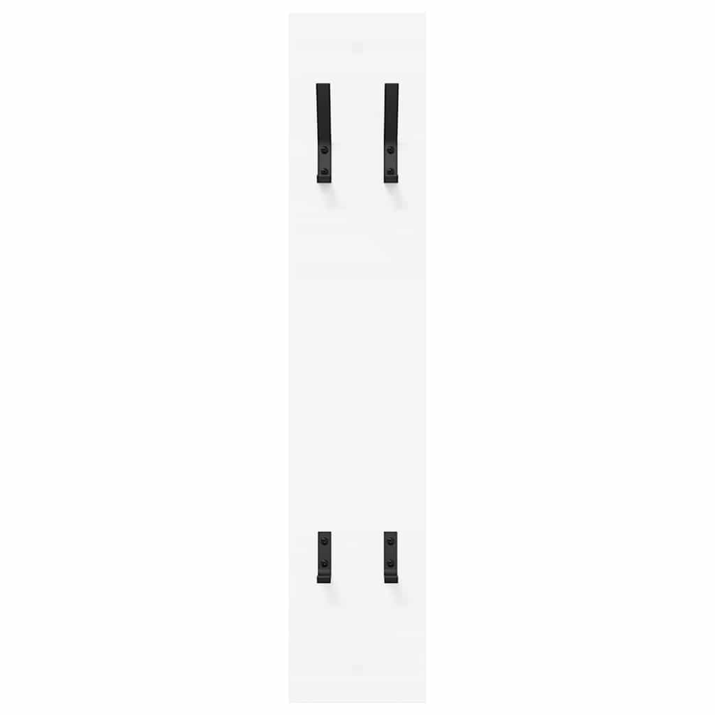 Porte-manteau mural Blanc 20 x 1.5 x 100 cm Bois d'ingénierie