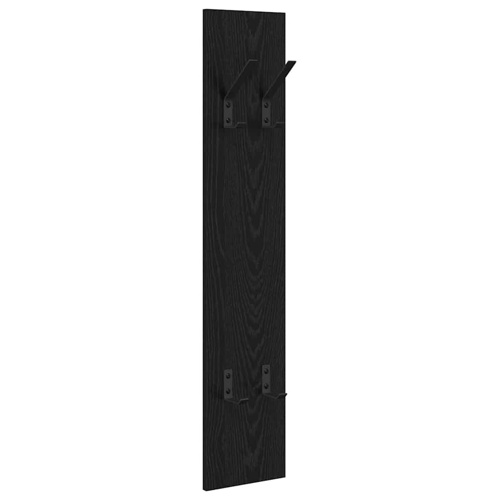 Porte-manteau mural Montage mural Chêne noir 20 x 1.5 x 100 cm