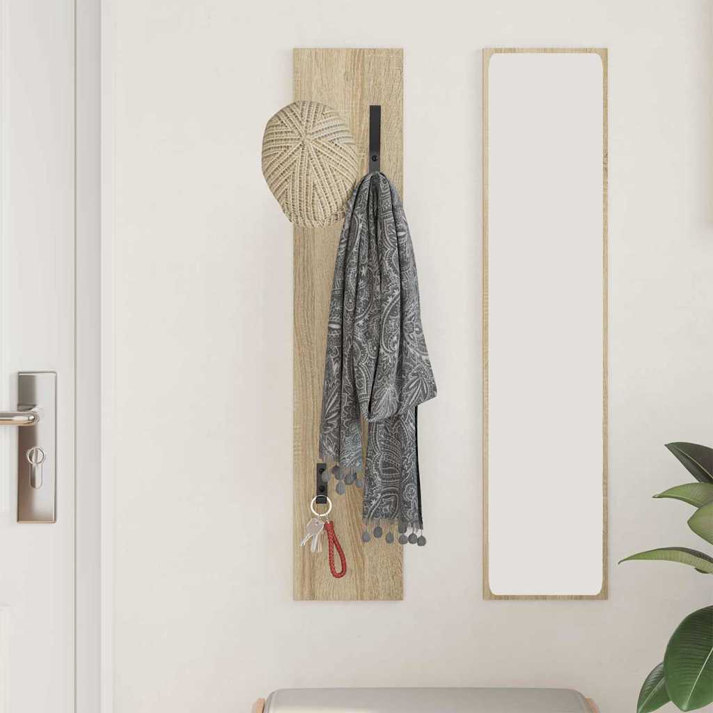 Porte-manteau mural Chêne sonoma 20 x 1.5 x 100 cm