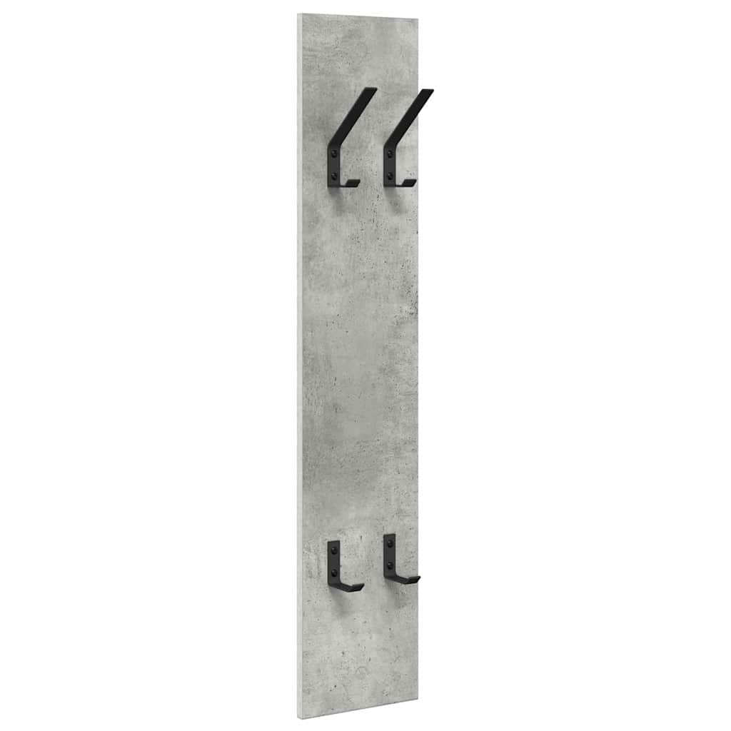 Porte-manteau mural Montage mural Gris béton 20 x 1.5 x 100 cm