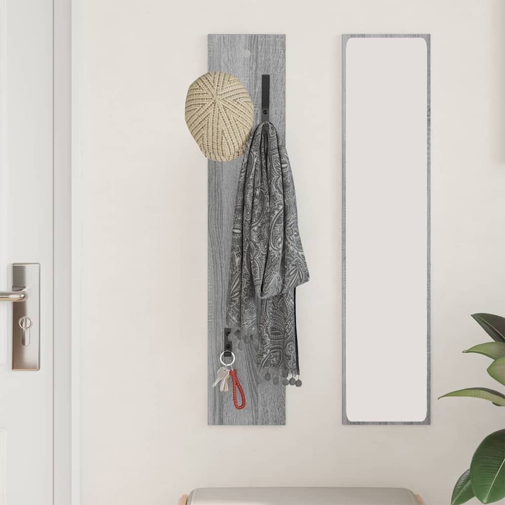 Porte-manteau mural Montage mural Sonoma gris 20 x 1.5 x 100 cm
