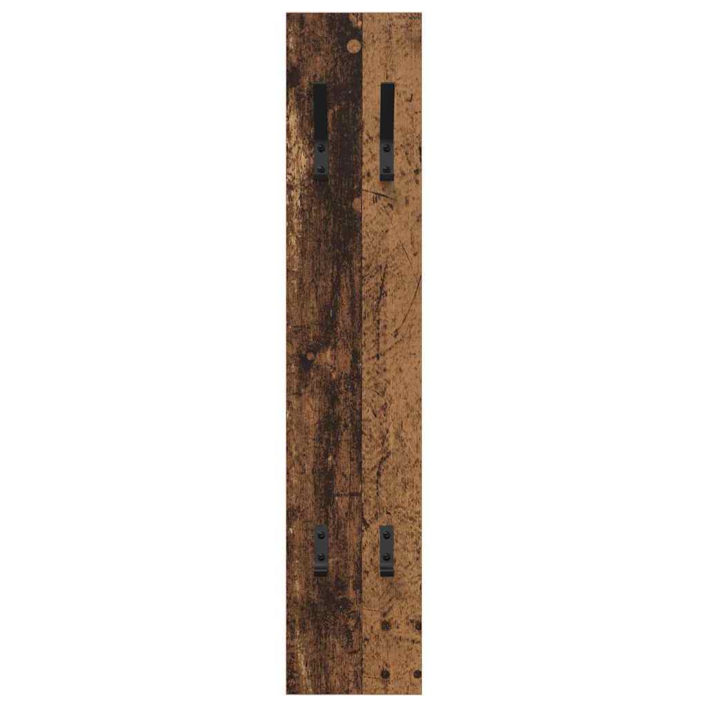Porte-manteau mural Montage mural Bois ancien 20 x 1.5 x 100 cm