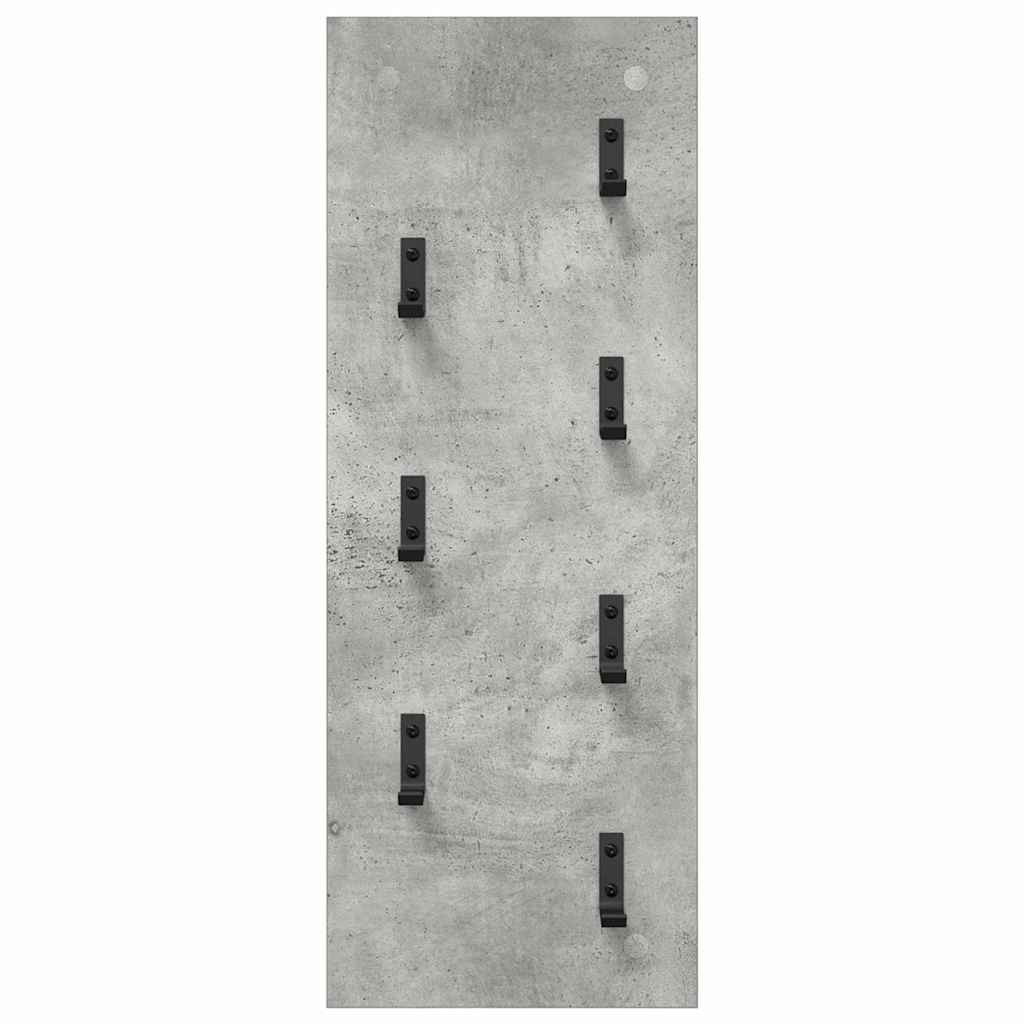 Porte-manteau mural Montage mural Gris béton 30 x 1.5 x 80 cm