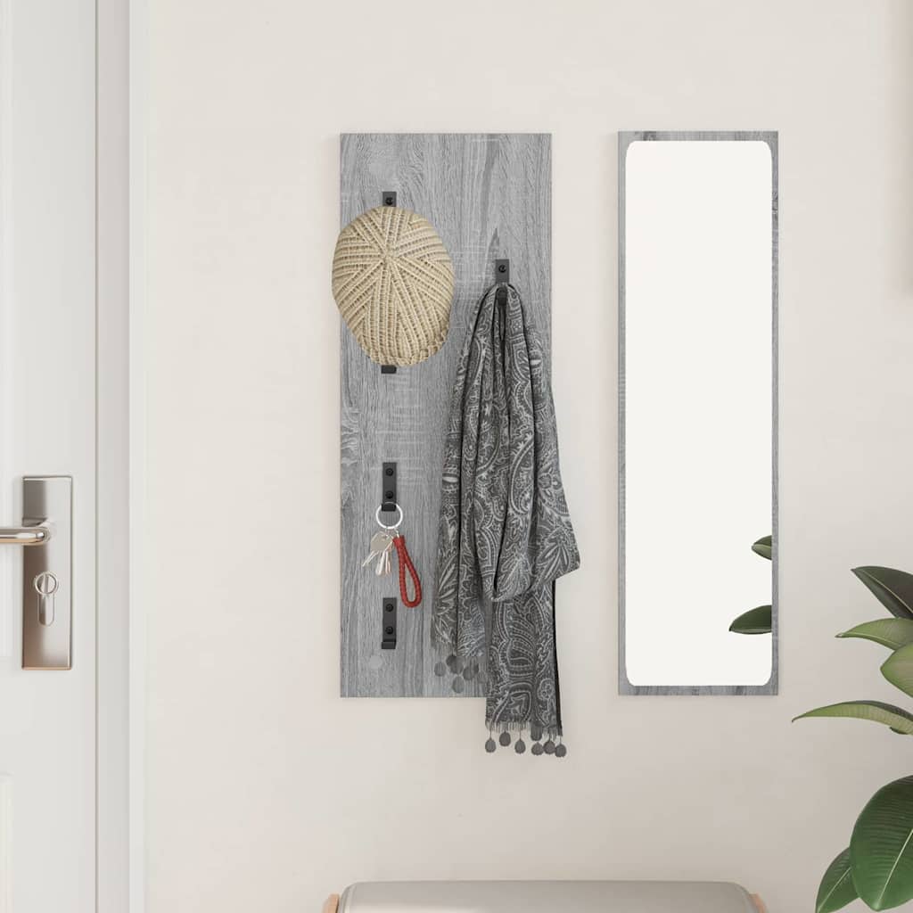 Porte-manteau mural Montage mural Sonoma gris 30 x 1.5 x 80 cm