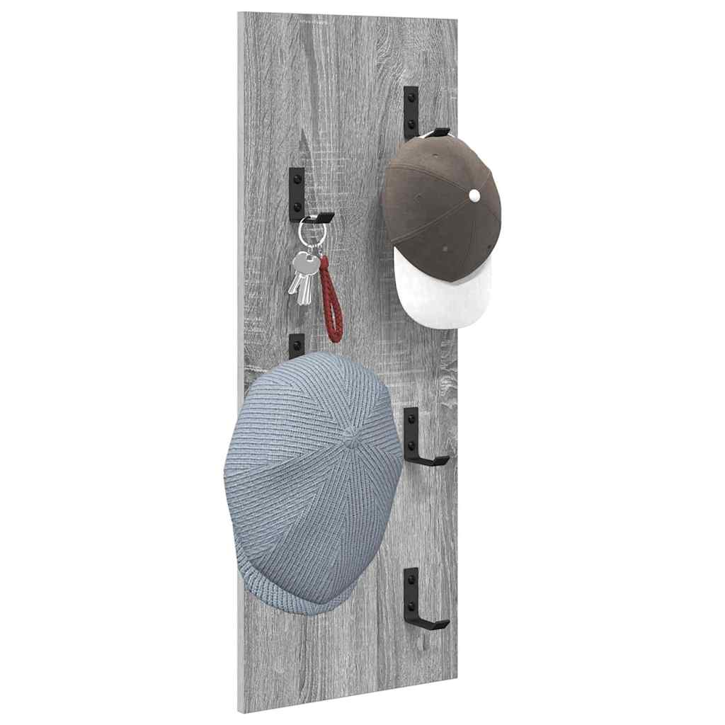 Porte-manteau mural Montage mural Sonoma gris 30 x 1.5 x 80 cm