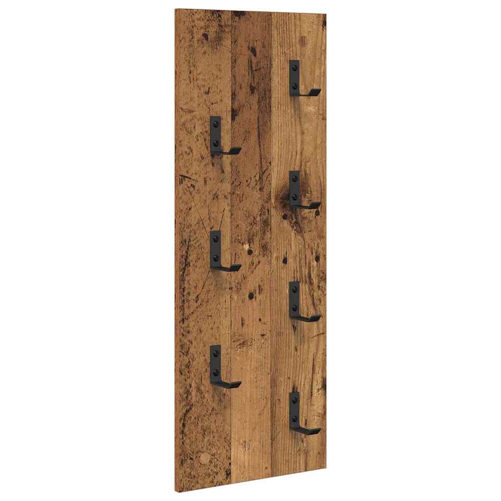 Porte-manteau mural Montage mural Bois ancien 30 x 1.5 x 80 cm