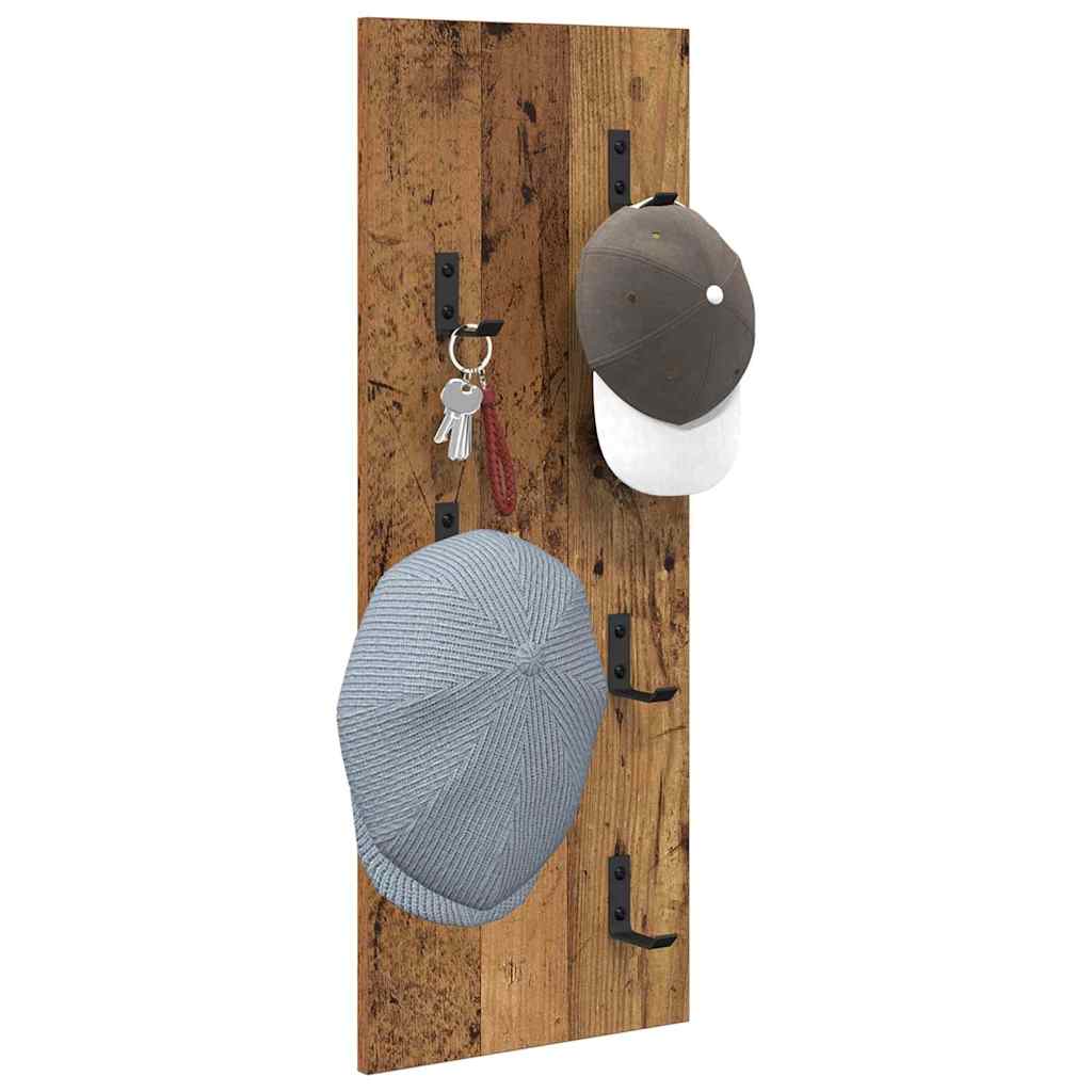 Porte-manteau mural Montage mural Bois ancien 30 x 1.5 x 80 cm