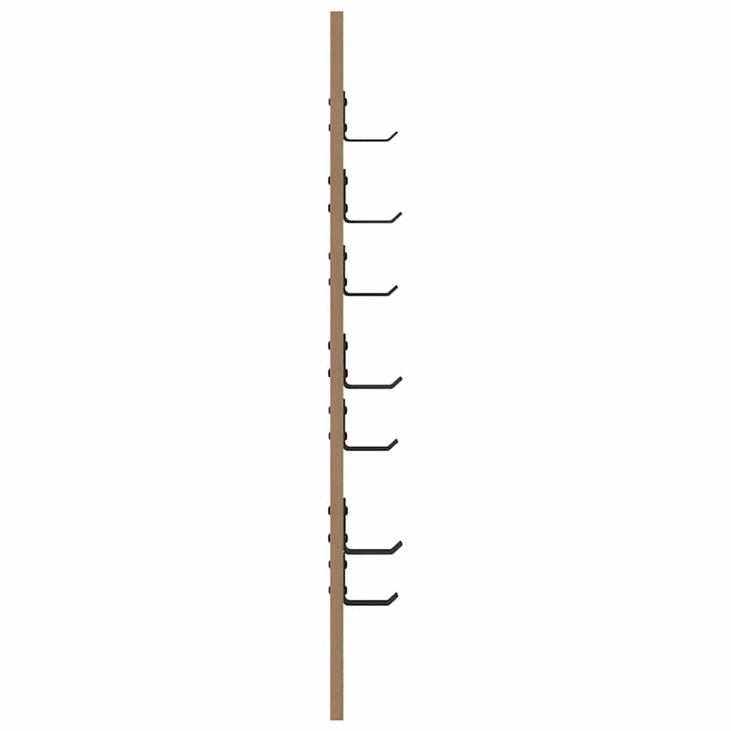 Porte-manteau mural chêne artisanal 30 x 1.5 x 80 cm
