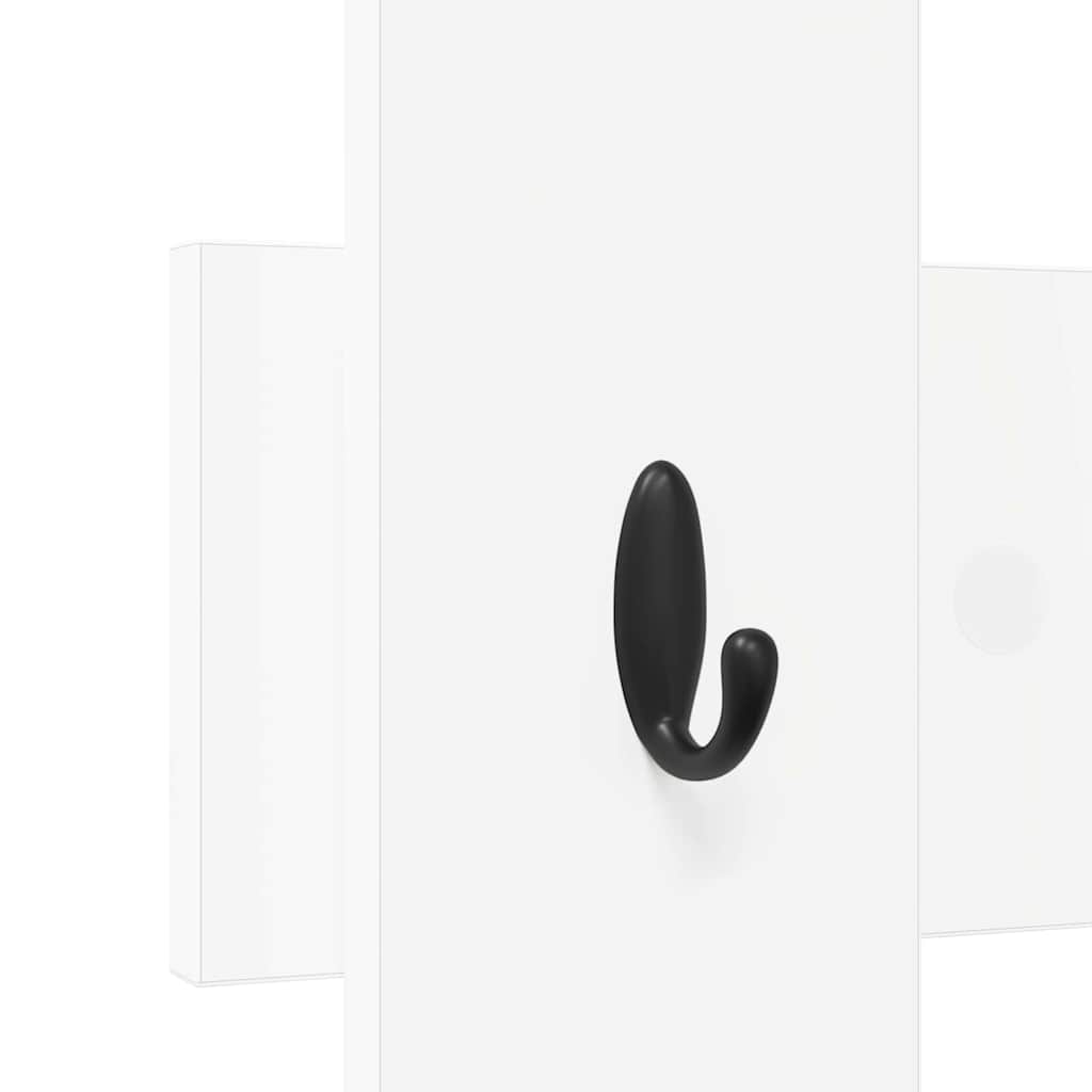 Porte-manteau mural Blanc 60 x 3 x 82 cm Bois d'ingénierie