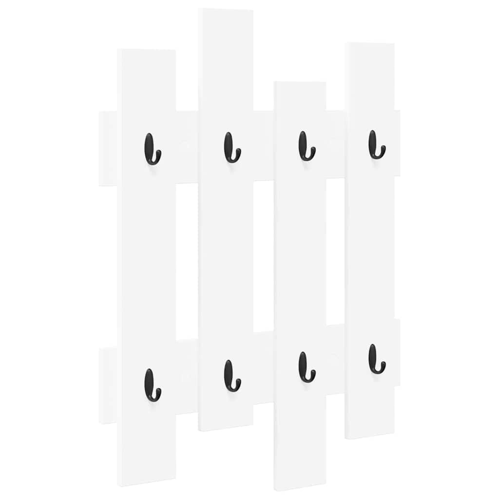 Porte-manteau mural Blanc 60 x 3 x 82 cm Bois d'ingénierie