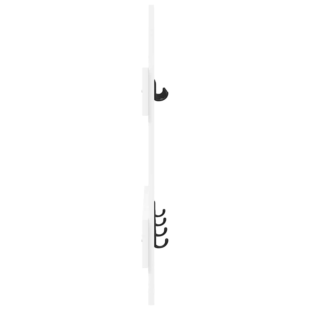 Porte-manteau mural Blanc 60 x 3 x 82 cm Bois d'ingénierie