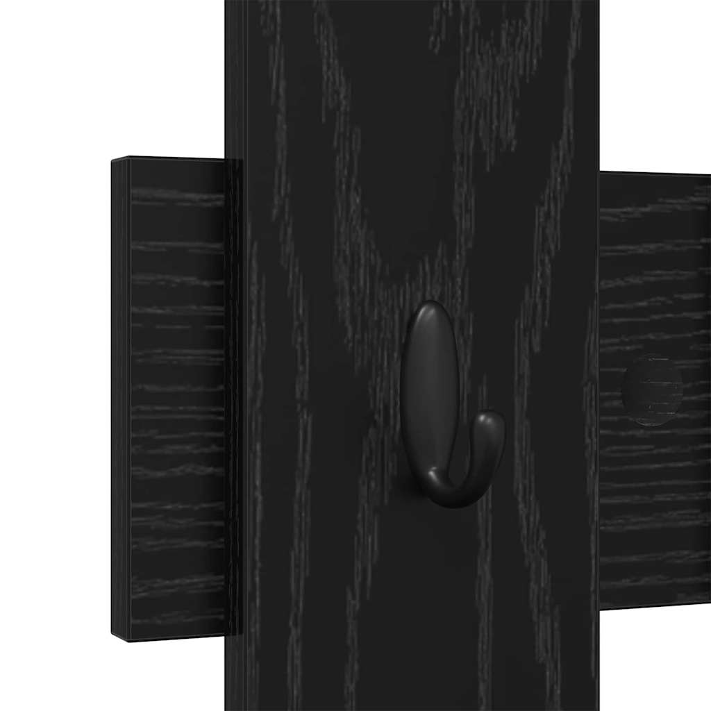 Porte-manteau mural Chêne noir 60 x 3 x 82 cm Bois d'ingénierie