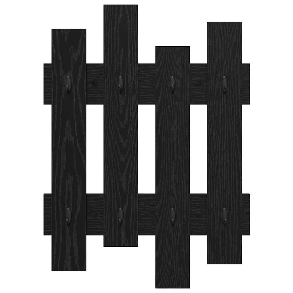 Porte-manteau mural Chêne noir 60 x 3 x 82 cm Bois d'ingénierie