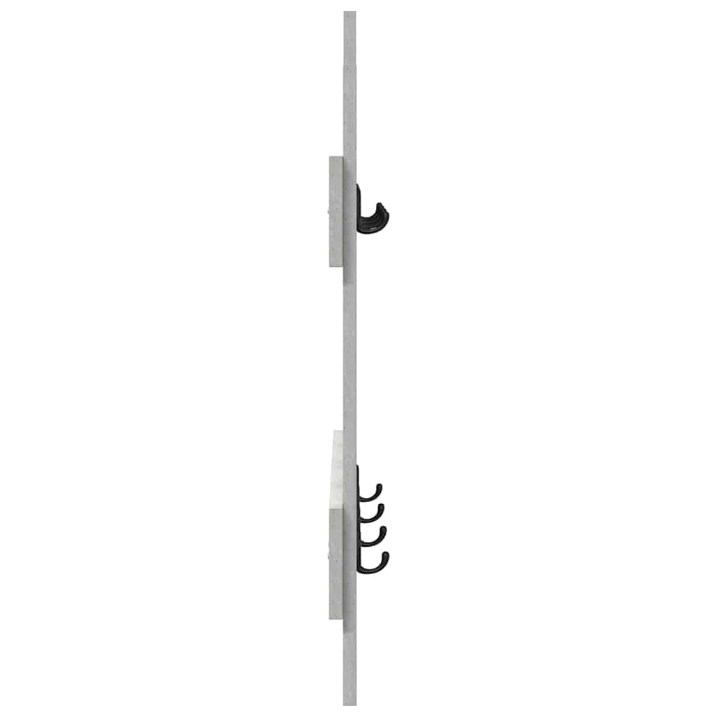 Porte-manteau mural Gris béton 60 x 3 x 82 cm Bois d'ingénierie