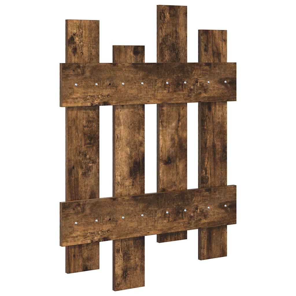 Porte-manteau mural Chêne fumé 60 x 3 x 82 cm Bois d'ingénierie