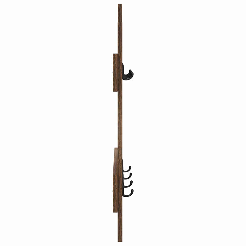 Porte-manteau mural Chêne fumé 60 x 3 x 82 cm Bois d'ingénierie