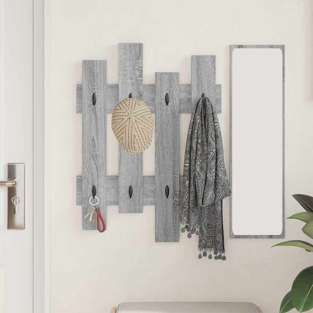 Porte-manteau mural Montage mural Sonoma gris 60 x 3 x 82 cm