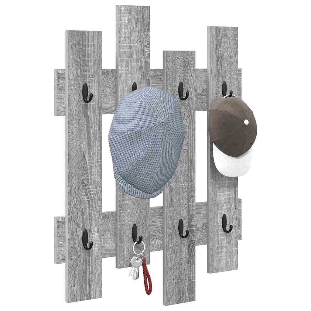 Porte-manteau mural Montage mural Sonoma gris 60 x 3 x 82 cm
