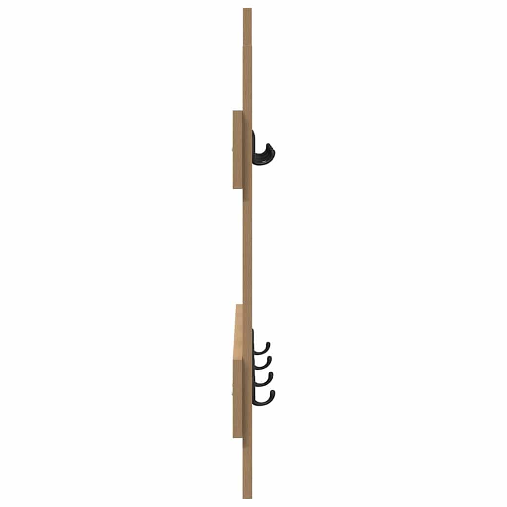 Porte-manteau mural chêne artisanal 60 x 3 x 82 cm