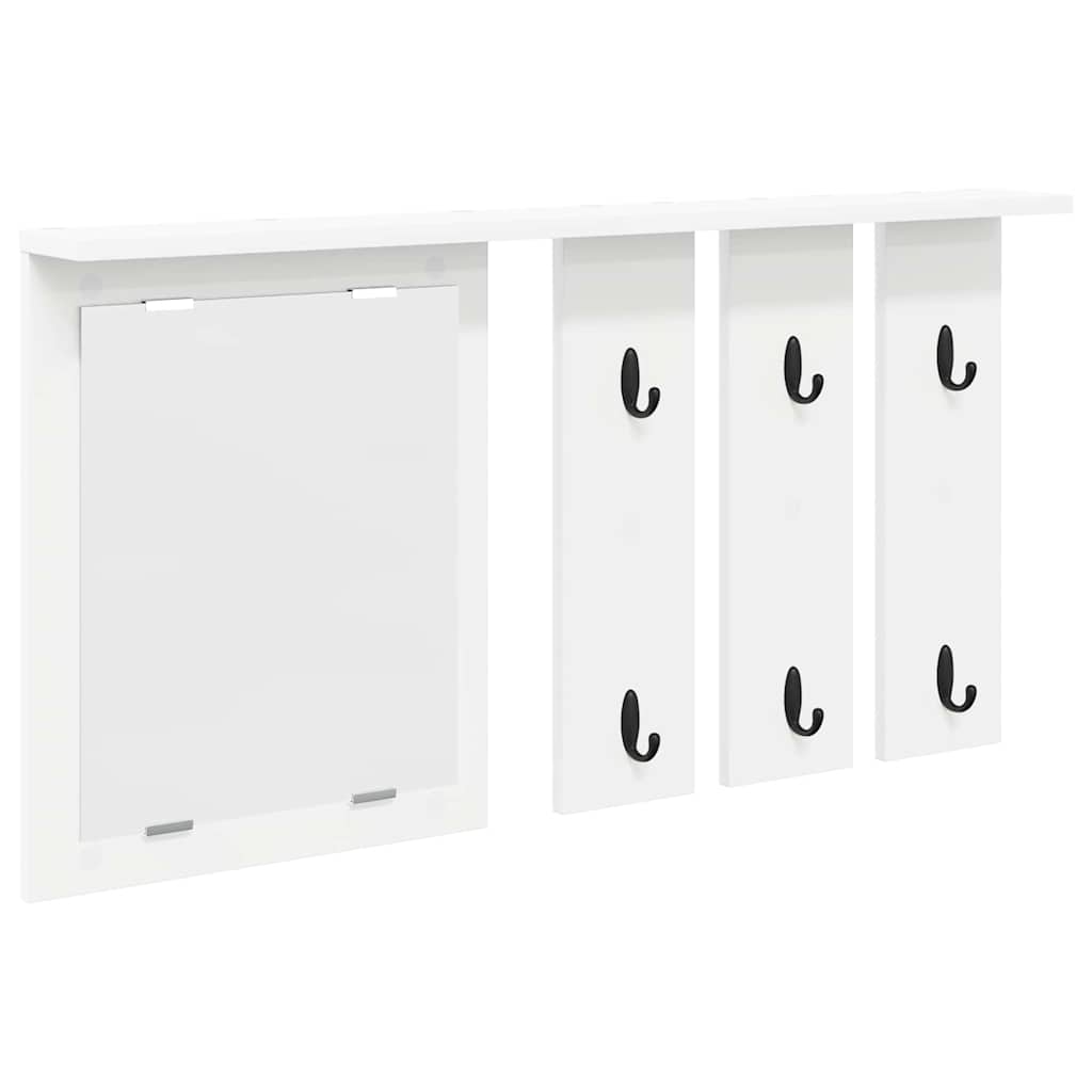 Porte-manteau mural Blanc 85 x 10 x 45 cm Bois d'ingénierie