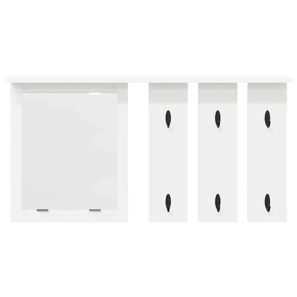 Porte-manteau mural Blanc 85 x 10 x 45 cm Bois d'ingénierie