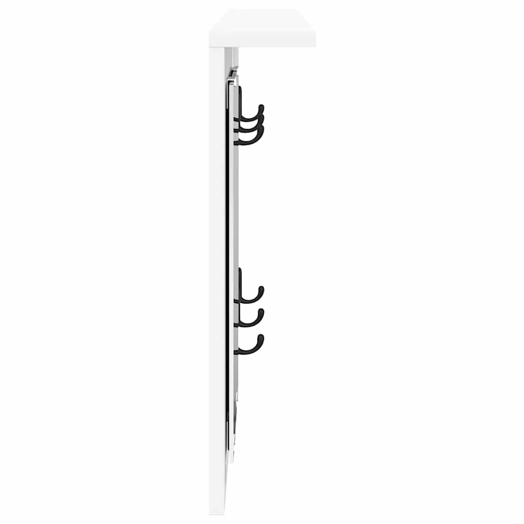 Porte-manteau mural Blanc 85 x 10 x 45 cm Bois d'ingénierie