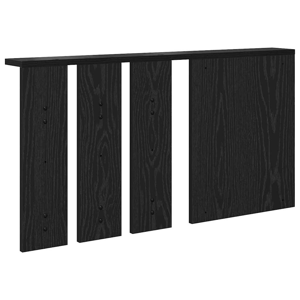 Porte-manteau mural avec étagère Chêne noir 85 x 10 x 45 cm