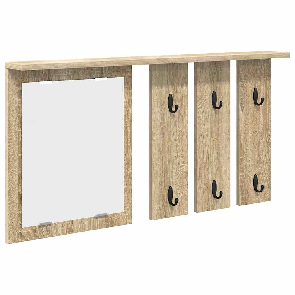 Porte-manteau mural avec étagère Chêne sonoma 85 x 10 x 45 cm