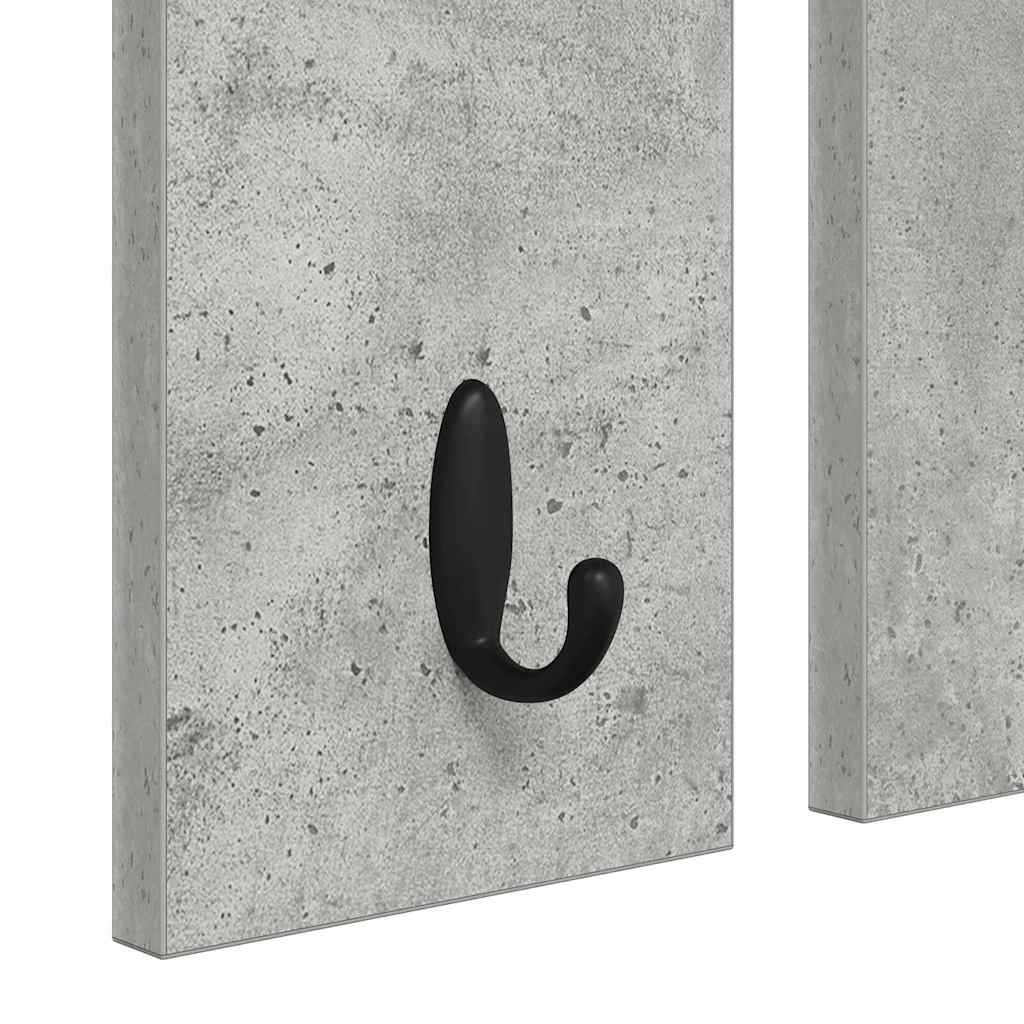 Porte-manteau mural avec étagère Gris béton 85 x 10 x 45 cm