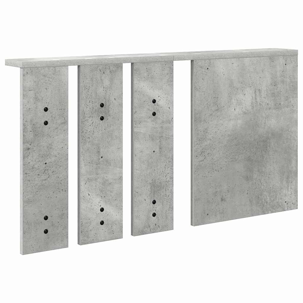 Porte-manteau mural avec étagère Gris béton 85 x 10 x 45 cm