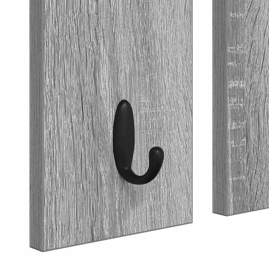 Porte-manteau mural avec étagère Sonoma gris 85 x 10 x 45 cm