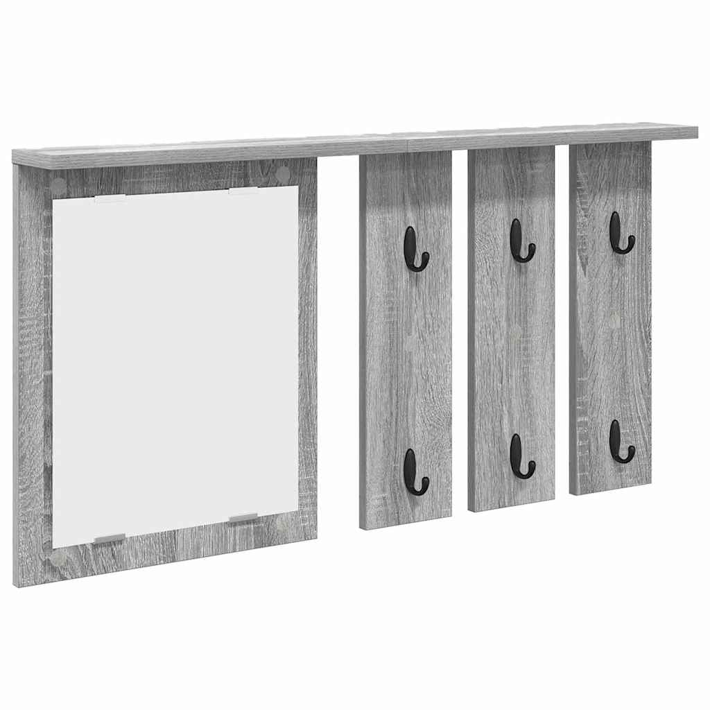 Porte-manteau mural avec étagère Sonoma gris 85 x 10 x 45 cm