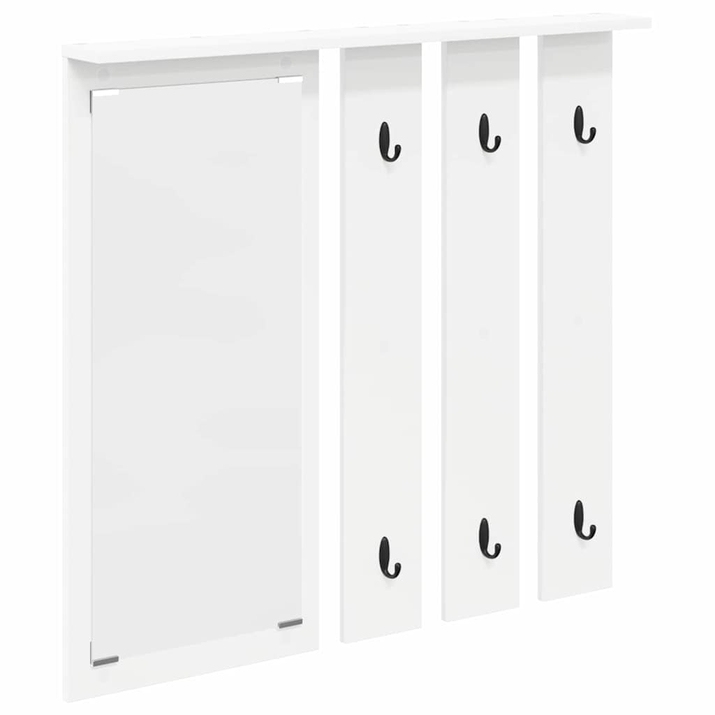 Porte-manteau mural Blanc 84 x 10 x 80 cm Bois d'ingénierie