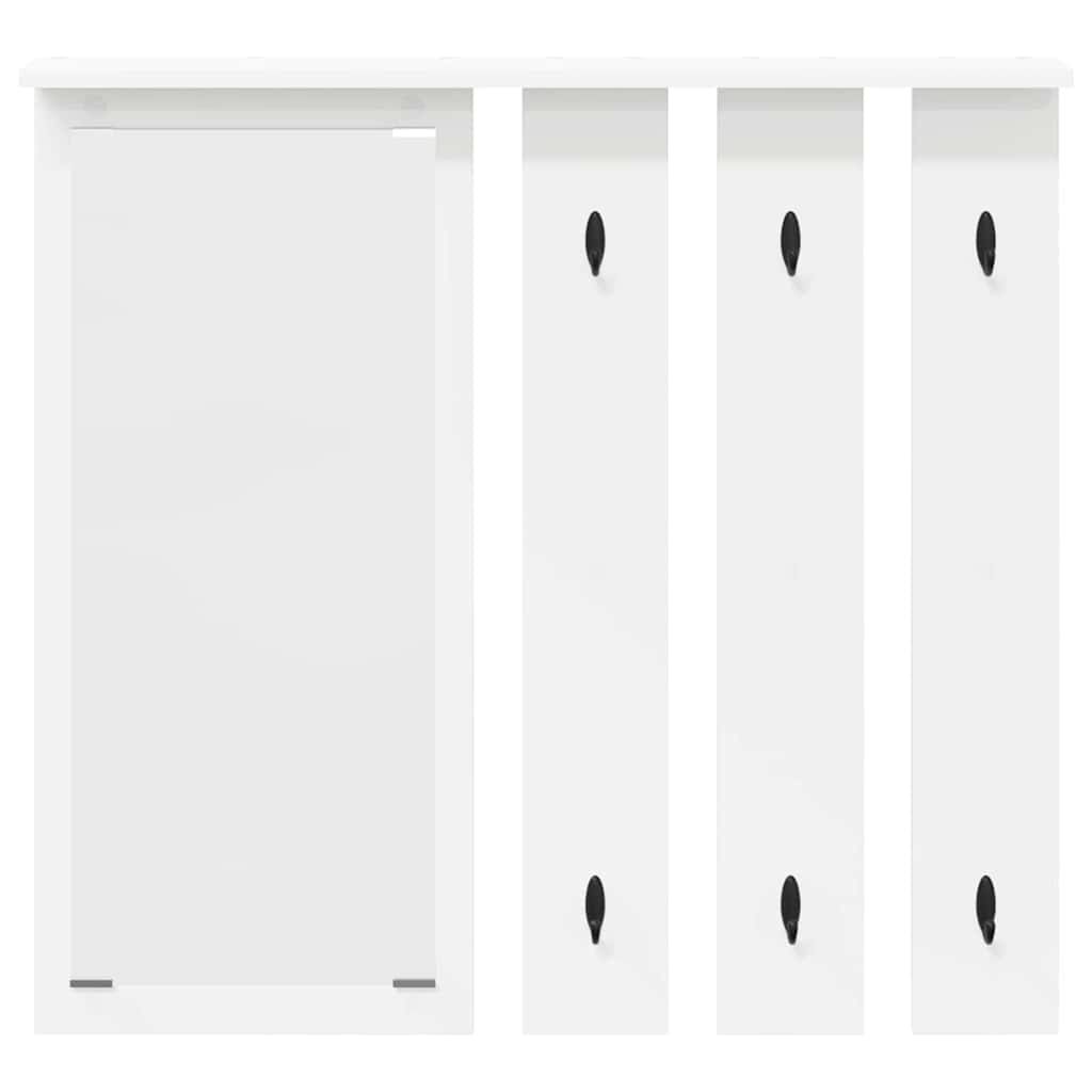 Porte-manteau mural Blanc 84 x 10 x 80 cm Bois d'ingénierie