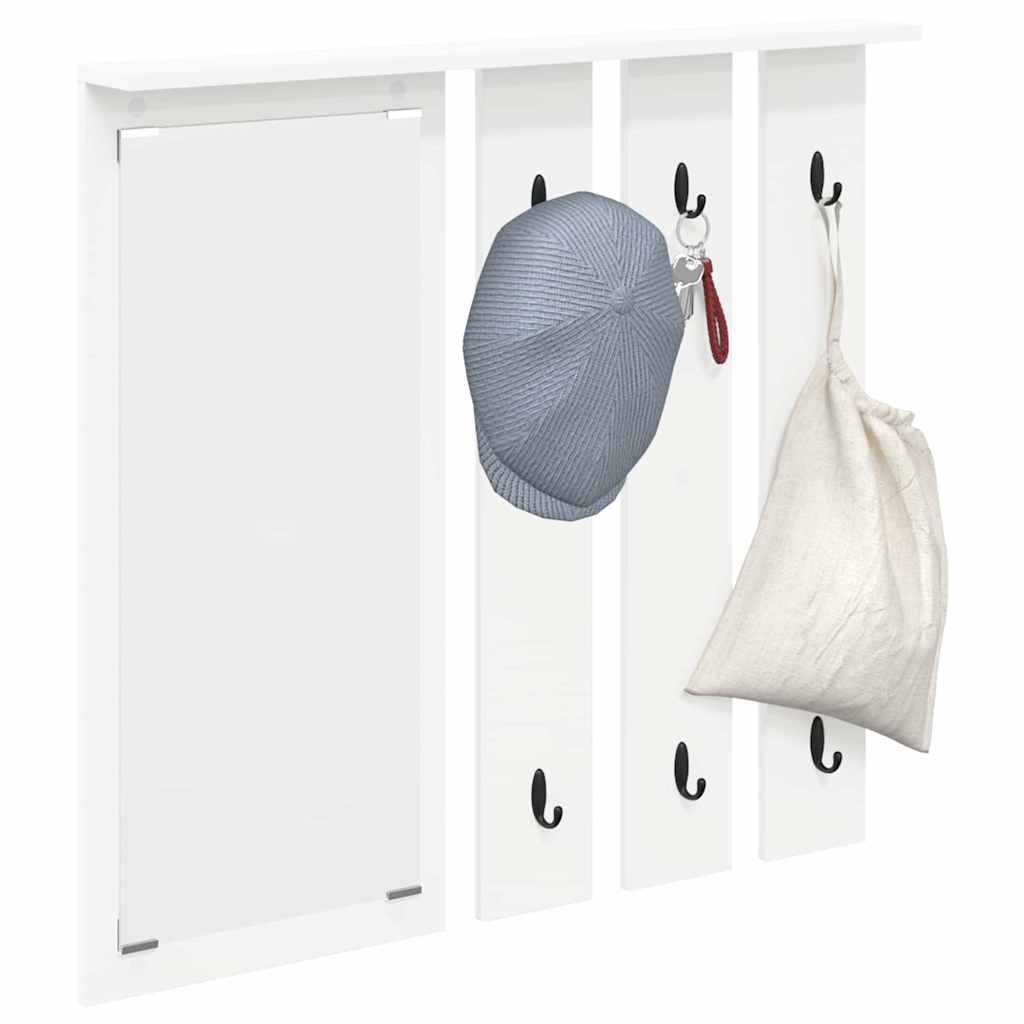 Porte-manteau mural Blanc 84 x 10 x 80 cm Bois d'ingénierie