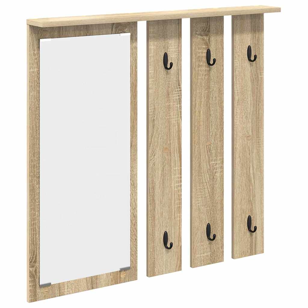 Porte-manteau mural avec étagère Chêne sonoma 84 x 10 x 80 cm